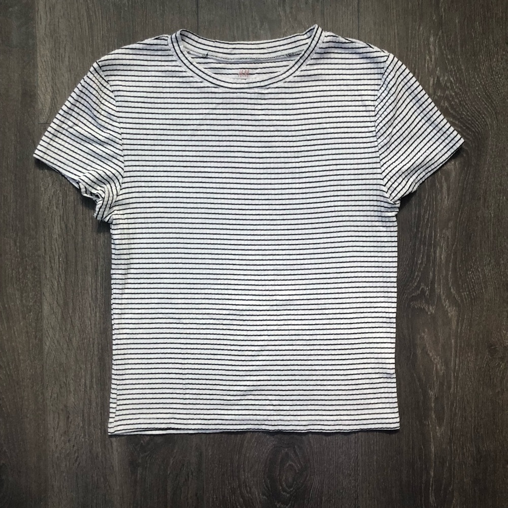 Striped ribbed t-shirt